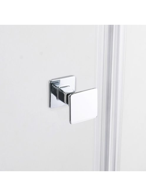 Stuxi Verona Fix 170 cm (90+80) széles csukló zuhanyajtó fix fallal, 6 mm vízlepergető üveggel, króm profillal, 195 cm magas