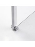 Stuxi Verona Fix 170 cm (90+80) széles csukló zuhanyajtó fix fallal, 6 mm vízlepergető üveggel, króm profillal, 195 cm magas