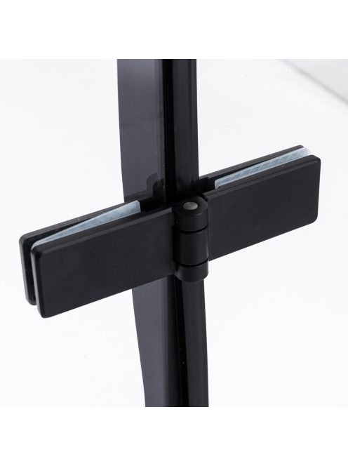 Stuxi Verona Duo Black 100x100 cm szögletes két csuklóajtós zuhanykabin, 6 mm vízlepergető üveggel, fekete