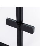 Stuxi Verona Black 100x120 aszimmetrikus csuklóajtós zuhanykabin 6 mm vízlepergető biztonsági üveggel, fekete