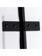 Stuxi Verona Black 100x120 aszimmetrikus csuklóajtós zuhanykabin 6 mm vízlepergető biztonsági üveggel, fekete
