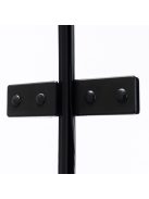 Stuxi Verona Black 100x90 aszimmetrikus csuklóajtós zuhanykabin 6 mm vízlepergető biztonsági üveggel, fekete