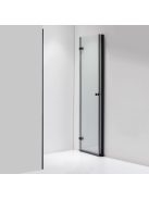 Stuxi Verona Black 100 cm széles csukló zuhanyajtó, 6 mm vízlepergető üveggel, fekete profillal