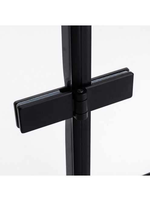 Stuxi Verona Black 100 cm széles csukló zuhanyajtó, 6 mm vízlepergető üveggel, fekete profillal