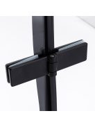 Stuxi Verona Duo Black 110x110 cm szögletes két csuklóajtós zuhanykabin, 6 mm vízlepergető üveggel, fekete