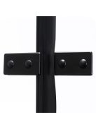 Stuxi Verona Duo Black 110x110 cm szögletes két csuklóajtós zuhanykabin, 6 mm vízlepergető üveggel, fekete