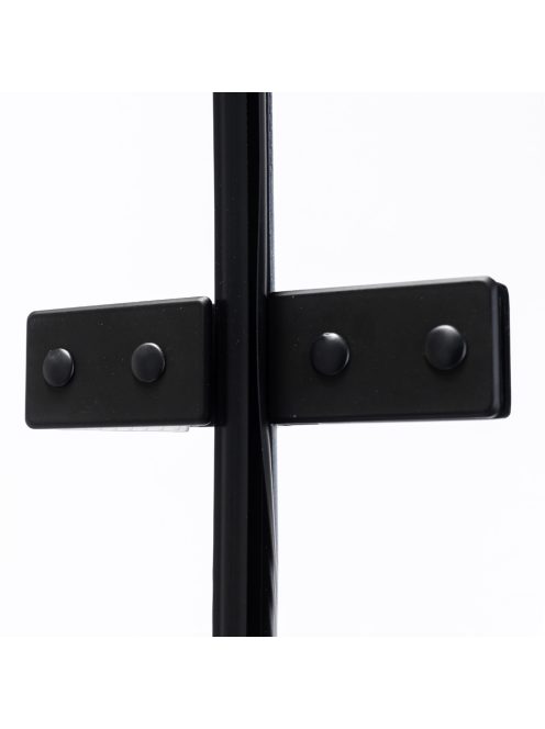 Stuxi Verona Black 110x80 aszimmetrikus csuklóajtós zuhanykabin 6 mm vízlepergető biztonsági üveggel, fekete