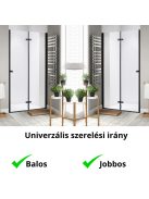 Stuxi Verona Black 120 cm széles csukló zuhanyajtó, 6 mm vízlepergető üveggel, fekete profillal