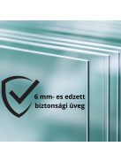 Stuxi Verona Duo Black 70x80 aszimmetrikus két csuklóajtós zuhanykabin 6 mm vízlepergető üveggel, fekete