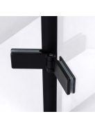 Stuxi Verona Duo Black 70x80 aszimmetrikus két csuklóajtós zuhanykabin 6 mm vízlepergető üveggel, fekete