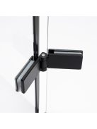 Stuxi Verona Big Black 160 cm széles kétszárnyú csukló zuhanyajtó (80+80 cm), 6 mm vízlepergető üveggel, matt fekete profillal, 195 cm magas
