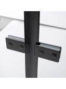 Stuxi Verona Big Black 160 cm széles kétszárnyú csukló zuhanyajtó (80+80 cm), 6 mm vízlepergető üveggel, matt fekete profillal, 195 cm magas