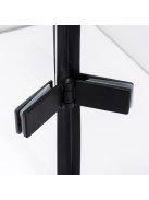 Stuxi Verona Black 80x80 cm szögletes csuklóajtós zuhanykabin, 6 mm vízlepergető üveggel, fekete elemekkel