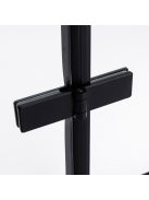 Stuxi Verona Black 80 cm széles csukló zuhanyajtó, 6 mm vízlepergető üveggel, fekete profillal