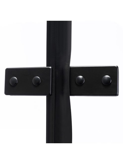 Stuxi Verona Duo Black 90x90 cm szögletes két csuklóajtós zuhanykabin, 6 mm vízlepergető üveggel, fekete