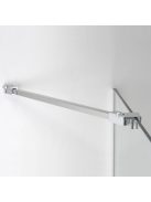 Stuxi Eco Walk-in zuhanyfal, 70x195 cm, 6 mm vastag vízlepergető biztonsági üveggel, 195 cm magas, helytakarékos sarok stabilizátorral