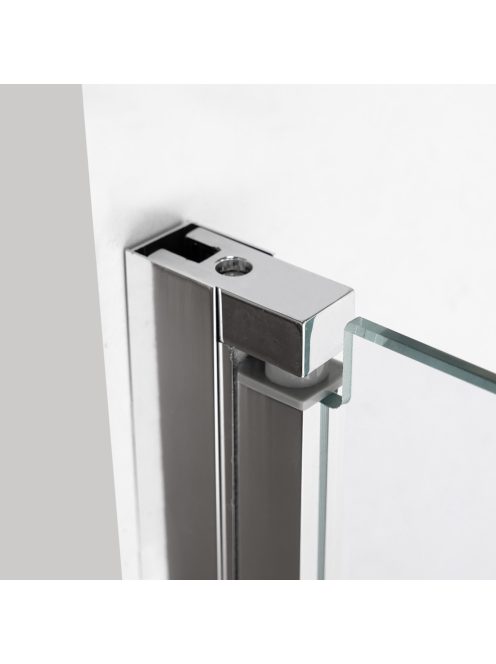 Stuxi Bari Fix 200 cm (100+100) széles nyíló zuhanyajtó fix fallal, 6 mm vízlepergető üveggel, króm profillal, 195 cm magas