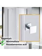 Stuxi Bari 100x100 cm szögletes nyílóajtós zuhanykabin, 6 mm vízlepergető üveggel, króm elemekkel