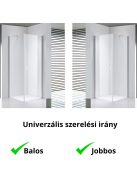 Stuxi Bari 100x100 cm szögletes nyílóajtós zuhanykabin, 6 mm vízlepergető üveggel, króm elemekkel