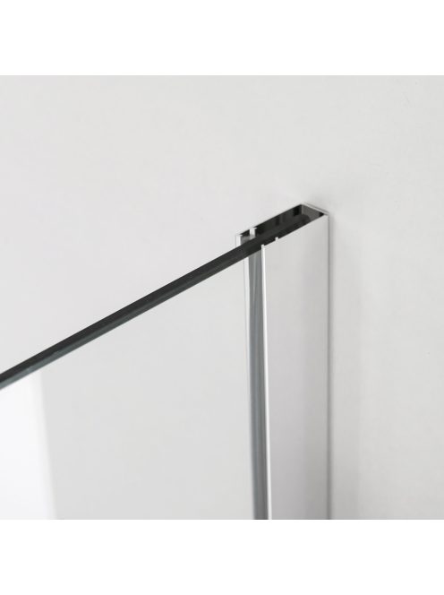 Stuxi Bari Fix 210 cm (100+110) széles nyíló zuhanyajtó fix fallal, 6 mm vízlepergető üveggel, króm profillal, 195 cm magas