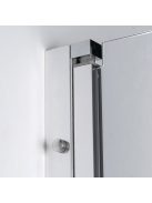 Stuxi Bari 100x110 aszimmetrikus nyílóajtós zuhanykabin 6 mm vízlepergető biztonsági üveggel, króm