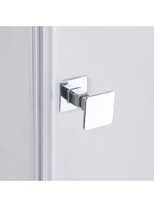 Stuxi Bari 100x80 aszimmetrikus nyílóajtós zuhanykabin 6 mm vízlepergető biztonsági üveggel, króm