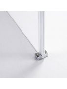 Stuxi Bari 100x90 aszimmetrikus nyílóajtós zuhanykabin 6 mm vízlepergető biztonsági üveggel, króm