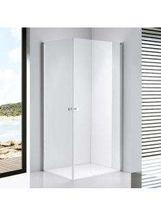   Stuxi Bari Duo 100x90 aszimmetrikus 2 nyíló ajtós zuhanykabin 6 mm vízlepergető biztonsági üveggel, króm