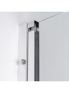 Stuxi Bari Duo 100x90 aszimmetrikus 2 nyíló ajtós zuhanykabin 6 mm vízlepergető biztonsági üveggel, króm