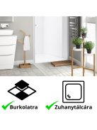 Stuxi Bari 100 cm széles egyszárnyú nyíló zuhanyajtó, 6 mm vízlepergető üveggel, króm profillal, 195 cm magas
