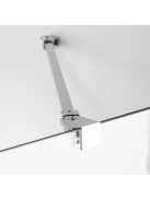 Stuxi Bari Fix 150 cm (70+80) széles nyíló zuhanyajtó fix fallal, 6 mm vízlepergető üveggel, króm profillal, 195 cm magas