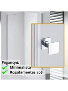 Stuxi Bari 70x90 aszimmetrikus nyílóajtós zuhanykabin 6 mm vízlepergető biztonsági üveggel, króm