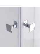 Stuxi Bari Duo 70x100 aszimmetrikus 2 nyíló ajtós zuhanykabin 6 mm vízlepergető biztonsági üveggel, króm