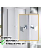 Stuxi Bari Duo 70x70 cm szögletes nyílóajtós zuhanykabin, 6 mm vízlepergető üveggel, króm elemekkel