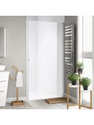 Stuxi Bari 70/80/90/100 cm széles egyszárnyú nyíló zuhanyajtó, 6 mm vízlepergető üveggel, króm profillal, 195 cm magas