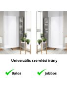 Stuxi Bari 70/80/90/100 cm széles egyszárnyú nyíló zuhanyajtó, 6 mm vízlepergető üveggel, króm profillal, 195 cm magas