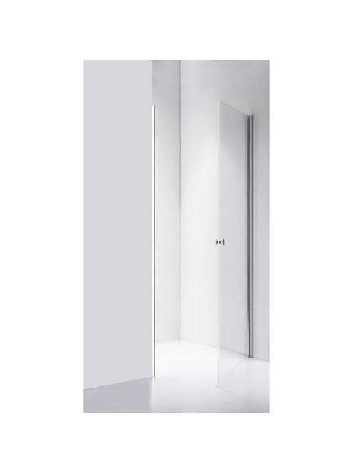 Stuxi Bari 70/80/90/100 cm széles egyszárnyú nyíló zuhanyajtó, 6 mm vízlepergető üveggel, króm profillal, 195 cm magas
