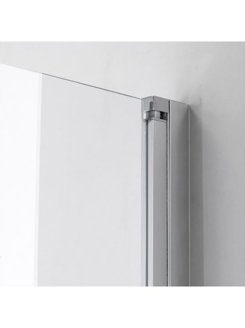 Stuxi Bari Big 180 cm széles aszimmetrikus kétszárnyú nyíló zuhanyajtó (80+100 cm), 6 mm vízlepergető üveggel, króm profillal, 195 cm magas