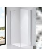 Stuxi Bari 80x110 aszimmetrikus nyílóajtós zuhanykabin 6 mm vízlepergető biztonsági üveggel, króm