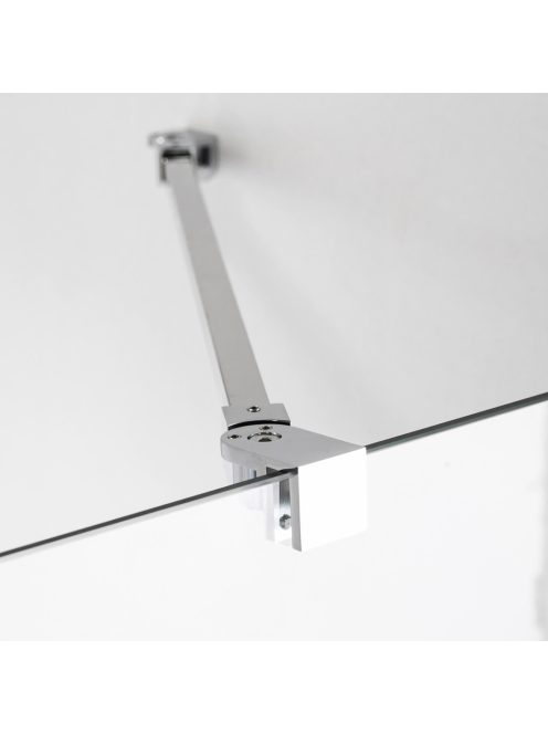 Stuxi Bari Fix 160 cm (80+80) széles nyíló zuhanyajtó fix fallal, 6 mm vízlepergető üveggel, króm profillal, 195 cm magas