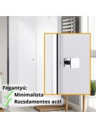 Stuxi Bari Fix 170 cm (80+90) széles nyíló zuhanyajtó fix fallal, 6 mm vízlepergető üveggel, króm profillal, 195 cm magas