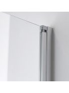 Stuxi Bari Duo 80x70 aszimmetrikus 2 nyíló ajtós zuhanykabin 6 mm vízlepergető biztonsági üveggel, króm