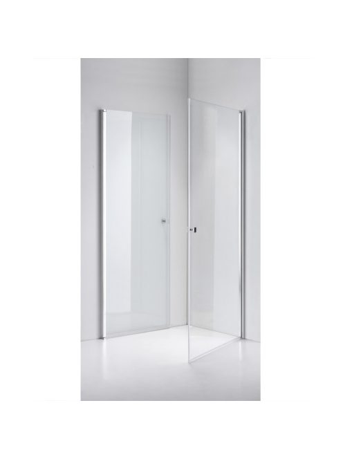 Stuxi Bari Duo 80x70 aszimmetrikus 2 nyíló ajtós zuhanykabin 6 mm vízlepergető biztonsági üveggel, króm