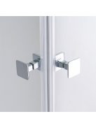 Stuxi Bari Duo 80x80 cm szögletes nyílóajtós zuhanykabin, 6 mm vízlepergető üveggel, króm elemekkel