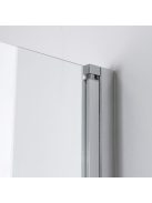 Stuxi Bari 90x110 aszimmetrikus nyílóajtós zuhanykabin 6 mm vízlepergető biztonsági üveggel, króm