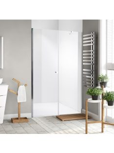   Stuxi Bari Fix 180 cm (90+90) széles nyíló zuhanyajtó fix fallal, 6 mm vízlepergető üveggel, króm profillal, 195 cm magas