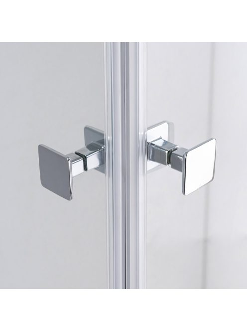 Stuxi Bari Duo 90x70 aszimmetrikus 2 nyíló ajtós zuhanykabin 6 mm vízlepergető biztonsági üveggel, króm