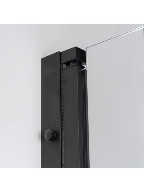 Stuxi Bari Big Black 200 cm széles kétszárnyú nyíló zuhanyajtó, 6 mm vízlepergető üveggel, matt fekete profillal, 195 cm magas
