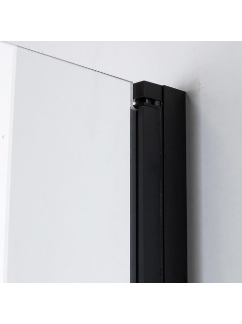 Stuxi Bari Black 100x110 aszimmetrikus nyílóajtós zuhanykabin 6 mm vízlepergető biztonsági üveggel, matt fekete
