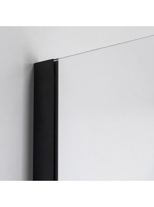 Stuxi Bari Black 100x110 aszimmetrikus nyílóajtós zuhanykabin 6 mm vízlepergető biztonsági üveggel, matt fekete